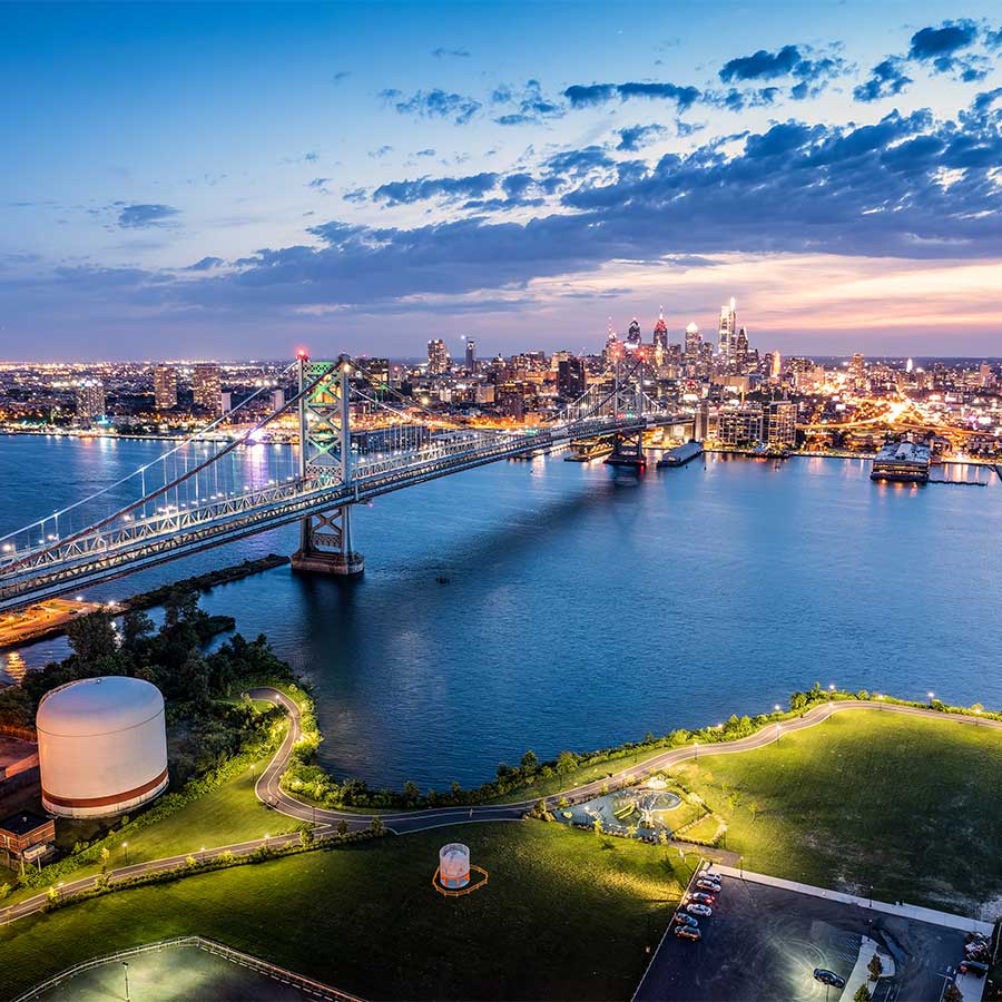 Nestled on the banks of the Delaware River, just across the state border from the city of Brotherly Love, is cozy Camden, New Jersey.